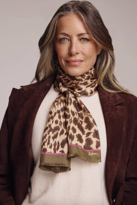 Echo | Leopard Silk Scarf