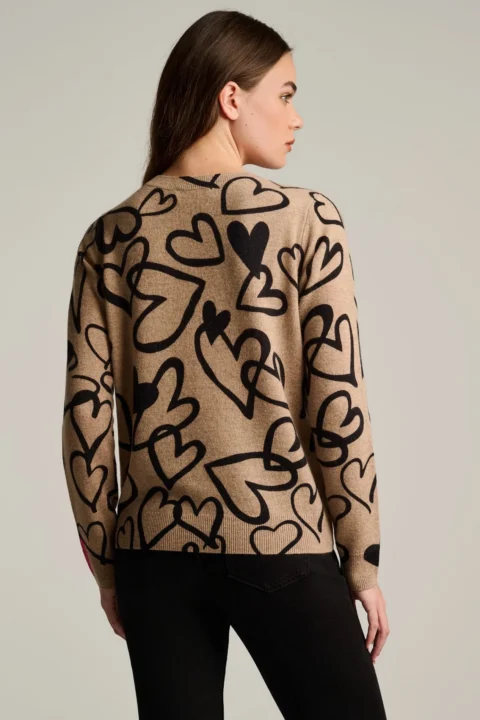 Lisa Todd | Pull en cachemire à motif cœur « Crazy Love »