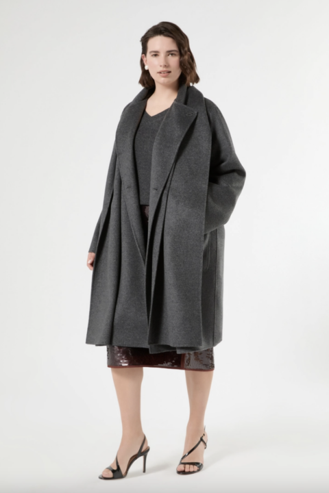 Marina Rinaldi | Manteau en laine double – Gris foncé
