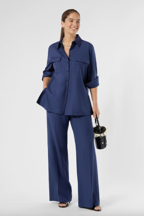 Marina Rinaldi | Wool Trousers - China Blue