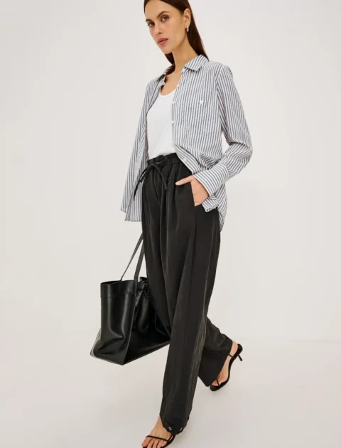 Rails | Chemise Beck – Ivoire et bleu acier