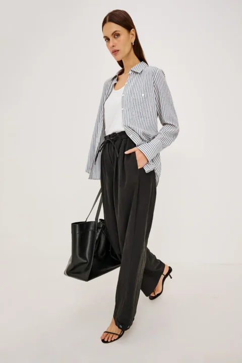 Rails | Chemise Beck – Ivoire et bleu acier