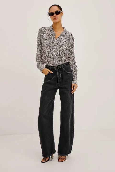 Rails | Chemise Josephine – Écru à imprimé guépard