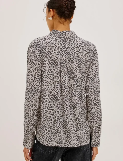 Rails | Chemise Josephine – Écru à imprimé guépard