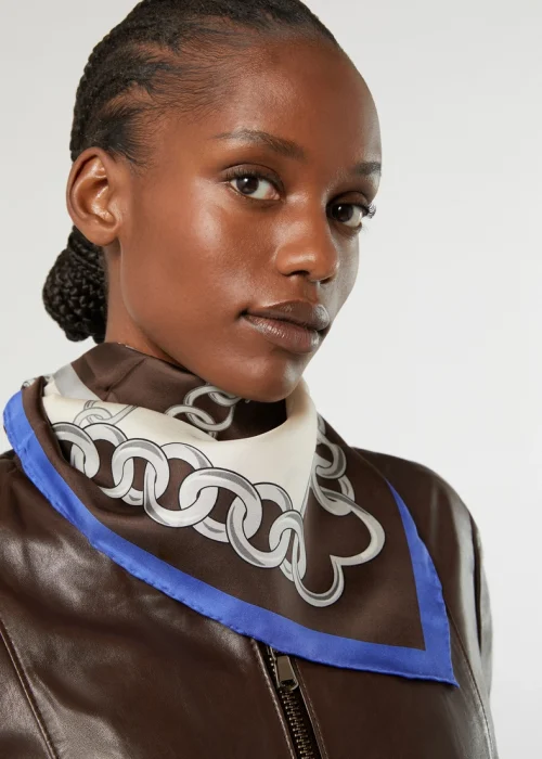 Marina Rinaldi | Foulard en twill de soie – Biscuit