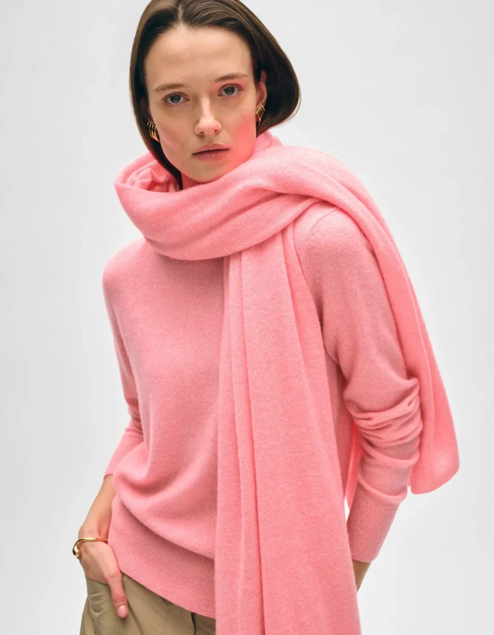 Écharpe de voyage en cachemire Pink Lemonade