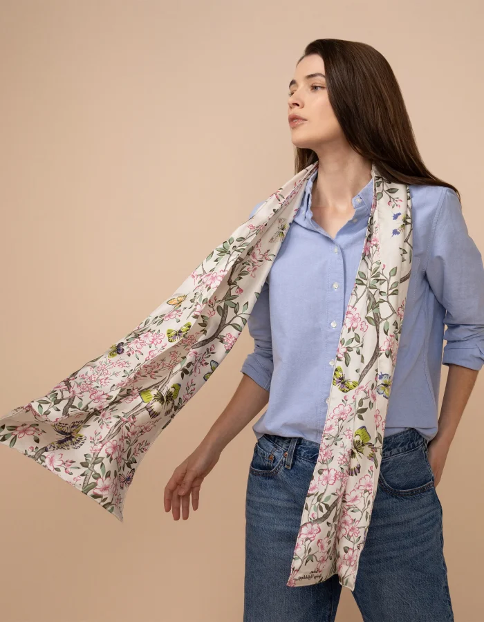  Echo - Spring Unfolding Silk Oblong Scarf 