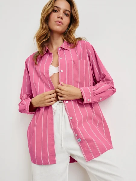 Rails Elsa Hibiscus White Stripe