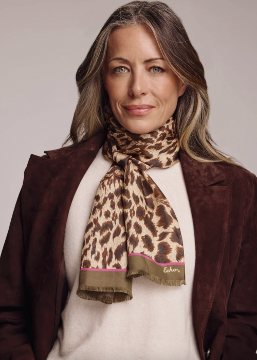 Echo | Leopard Silk Scarf