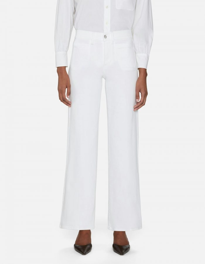 Frame Le Slim Palazzo Modernist Pocket en blanc