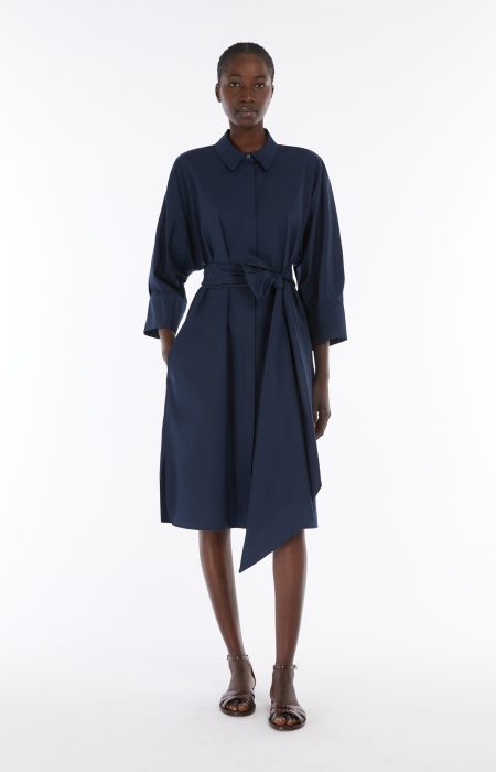 MaxMara Studio Poplin shirt dress, navy