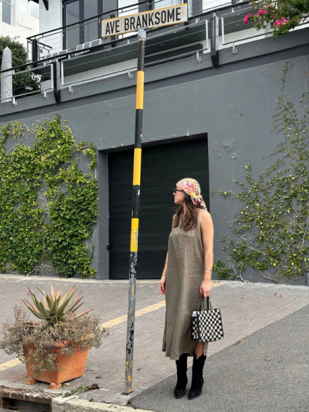 Princess Goes Hollywood Green sleeveless linen dress