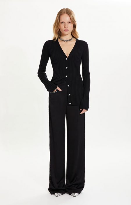 Cardigan côtelé