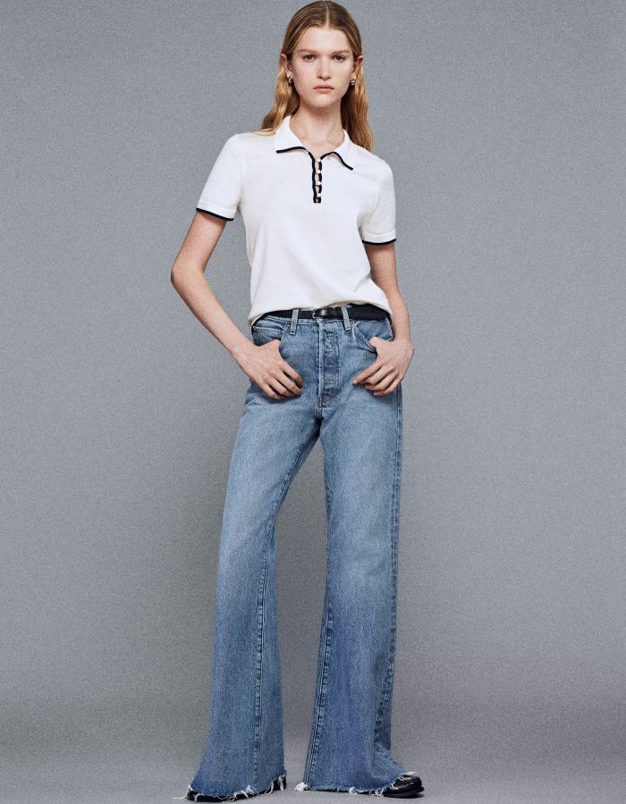 The Sport Polo Pull en Bleu