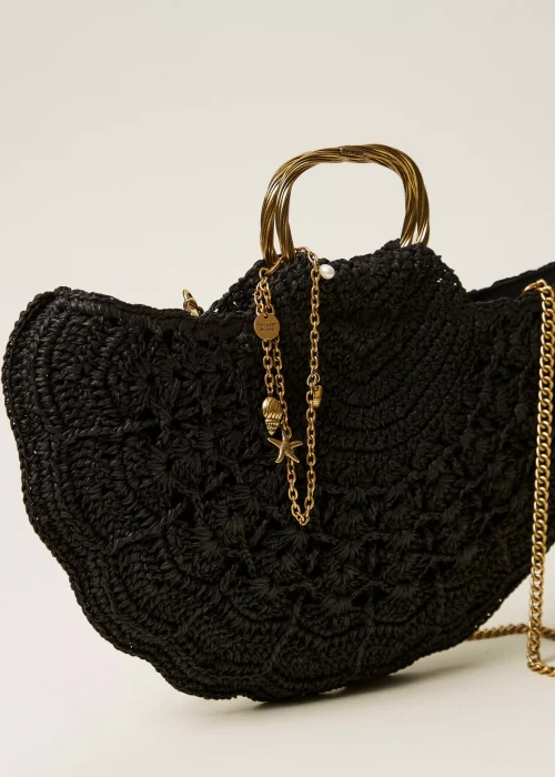 Twinset | Sac porté épaule en raphia crocheté