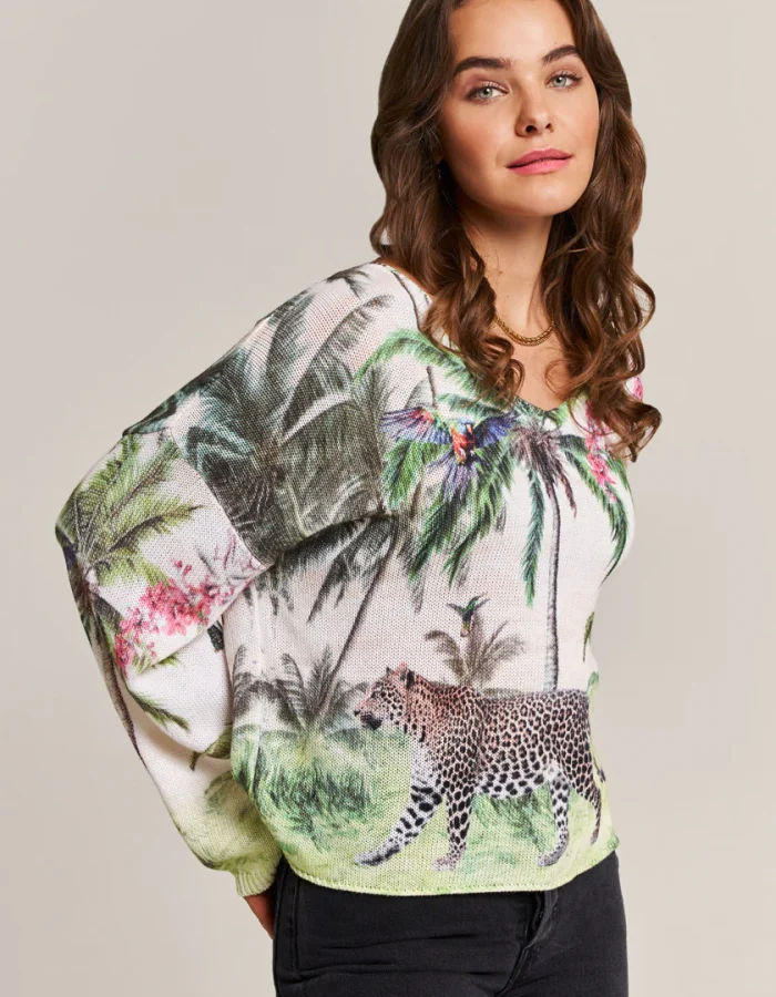 V-neck sweater Wild Jungle