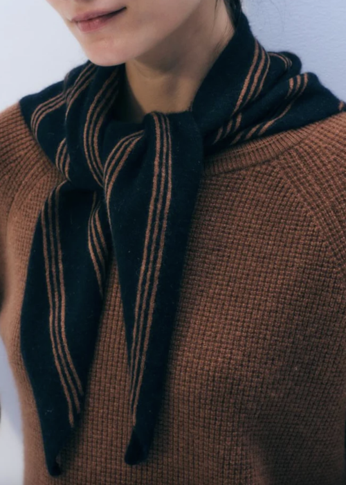 White & Warren | Foulard rayé en cachemire