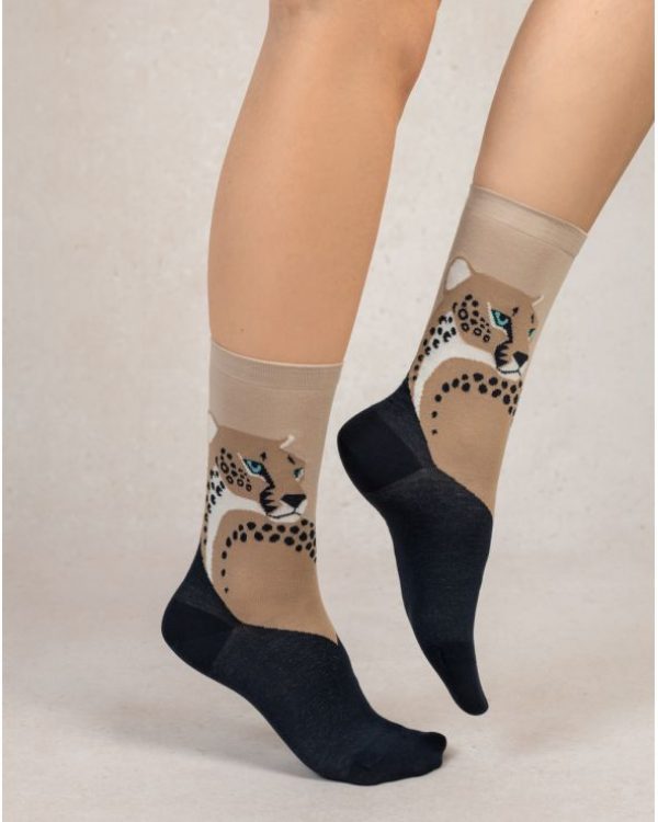 Chaussettes en coton Bleuforêt Cheetah