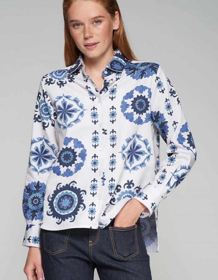 Vilagallo Chemise Isa Suzani-azul